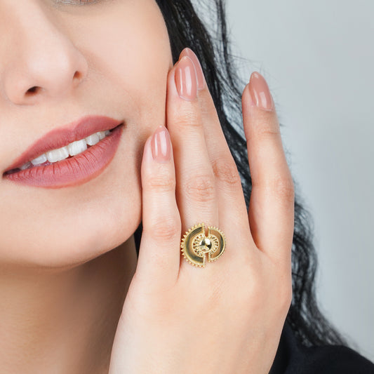 18K Yellow Gold Ring from the Shnaf Collection