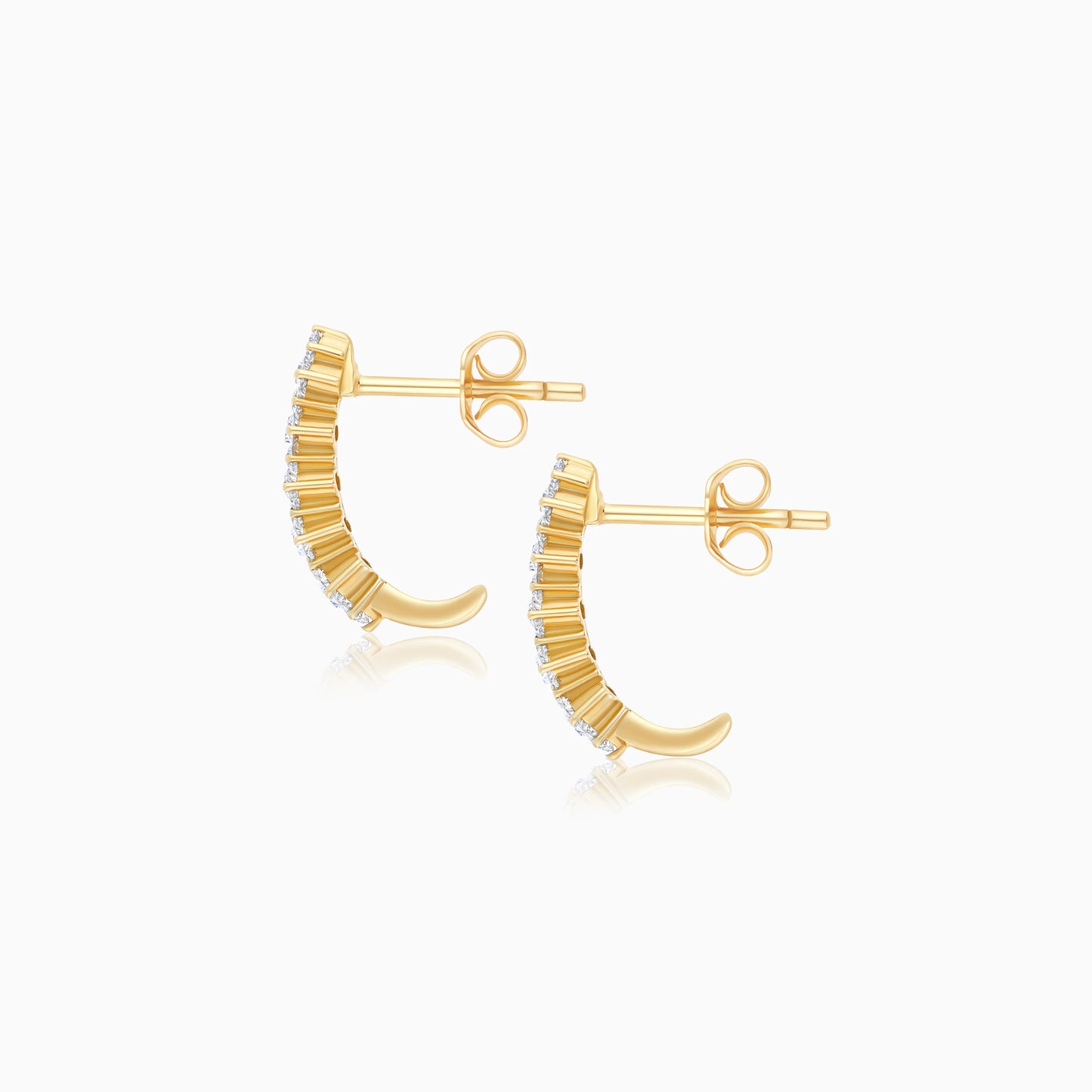 Scala Yellow Gold Diamond 18k Earrings – Jawhara Jewellery