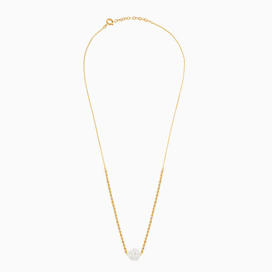 Necklace with Pearls in 18kt Yellow Gold