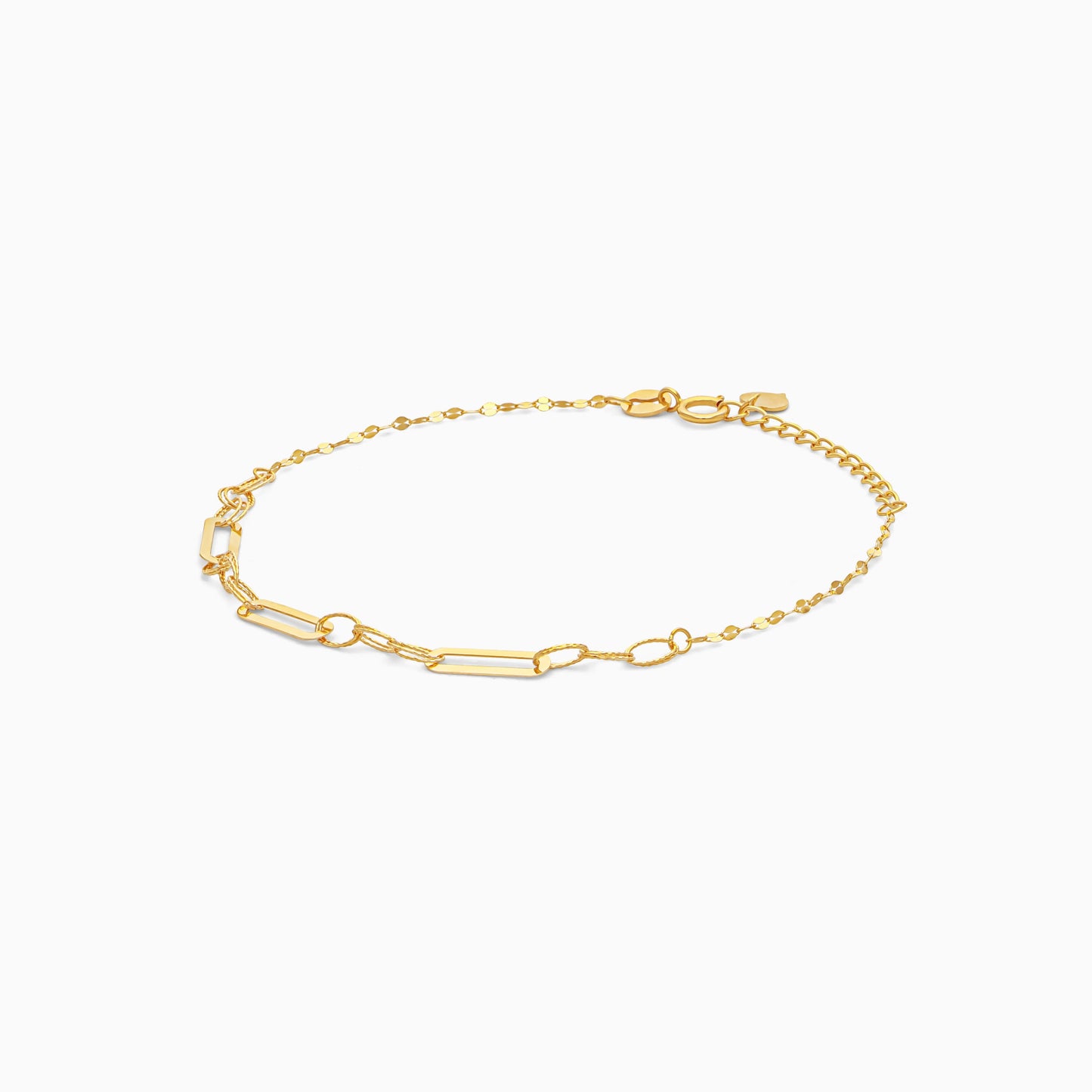 Elegant Link Chain Bracelet in 18K Yellow Gold
