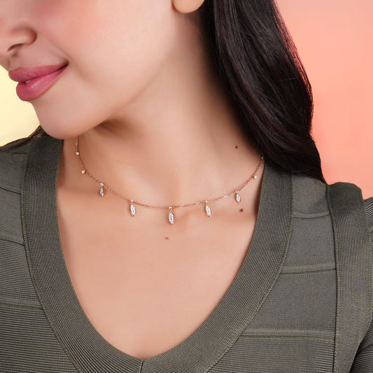 Rose Gold Diamond Choker Necklace | Fine Jewellery
