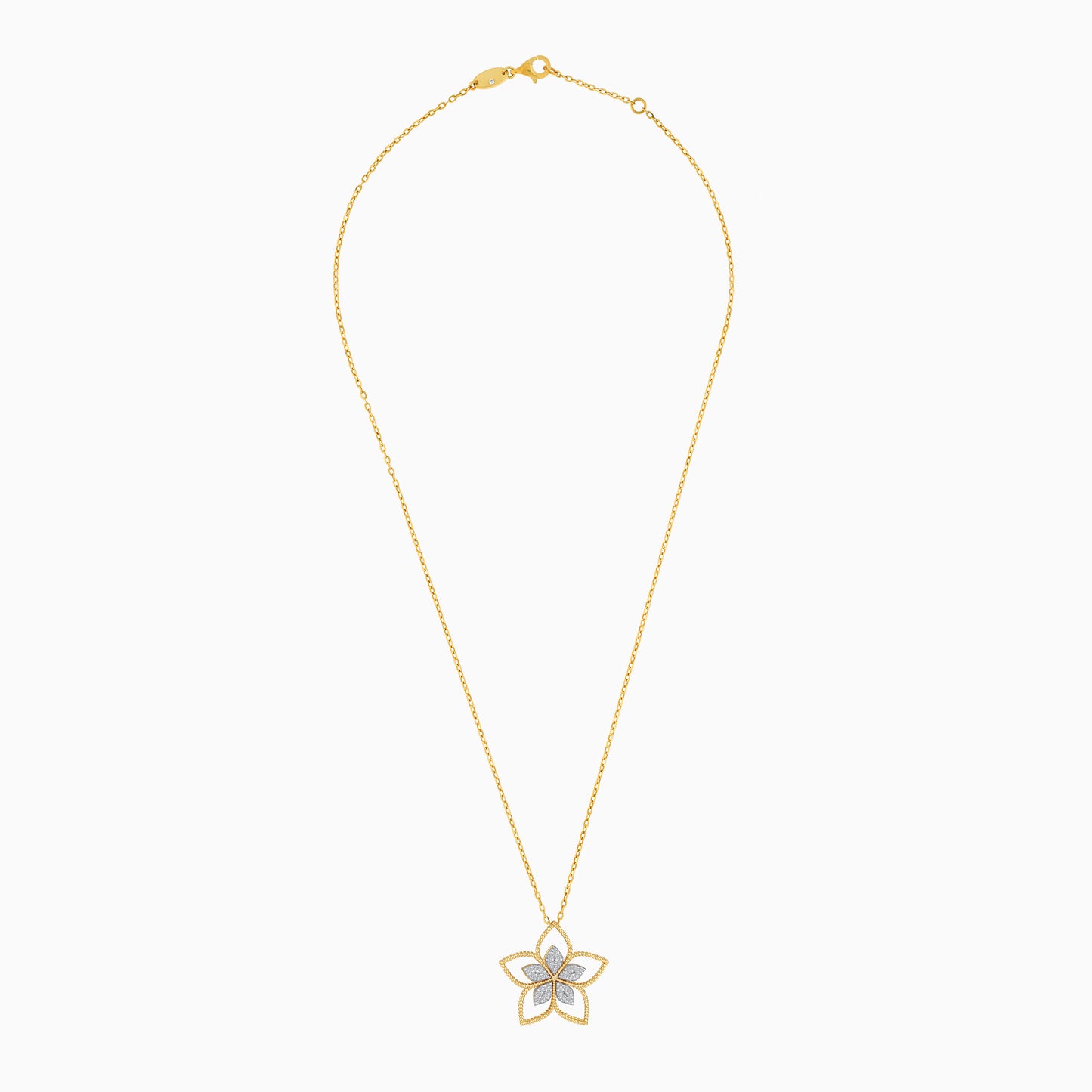 Fortuna Diamond & MOP Flower Necklace