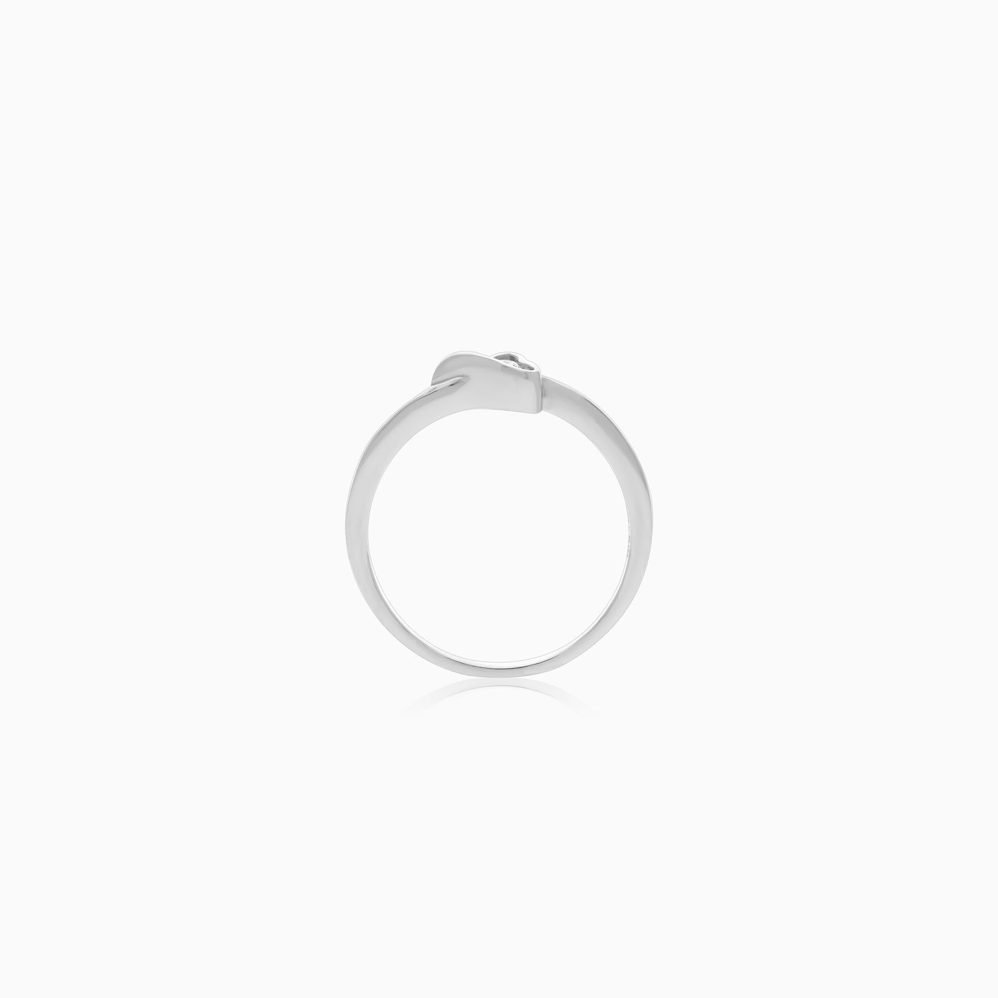Platinum Heart-shaped Natural Diamond Ring
