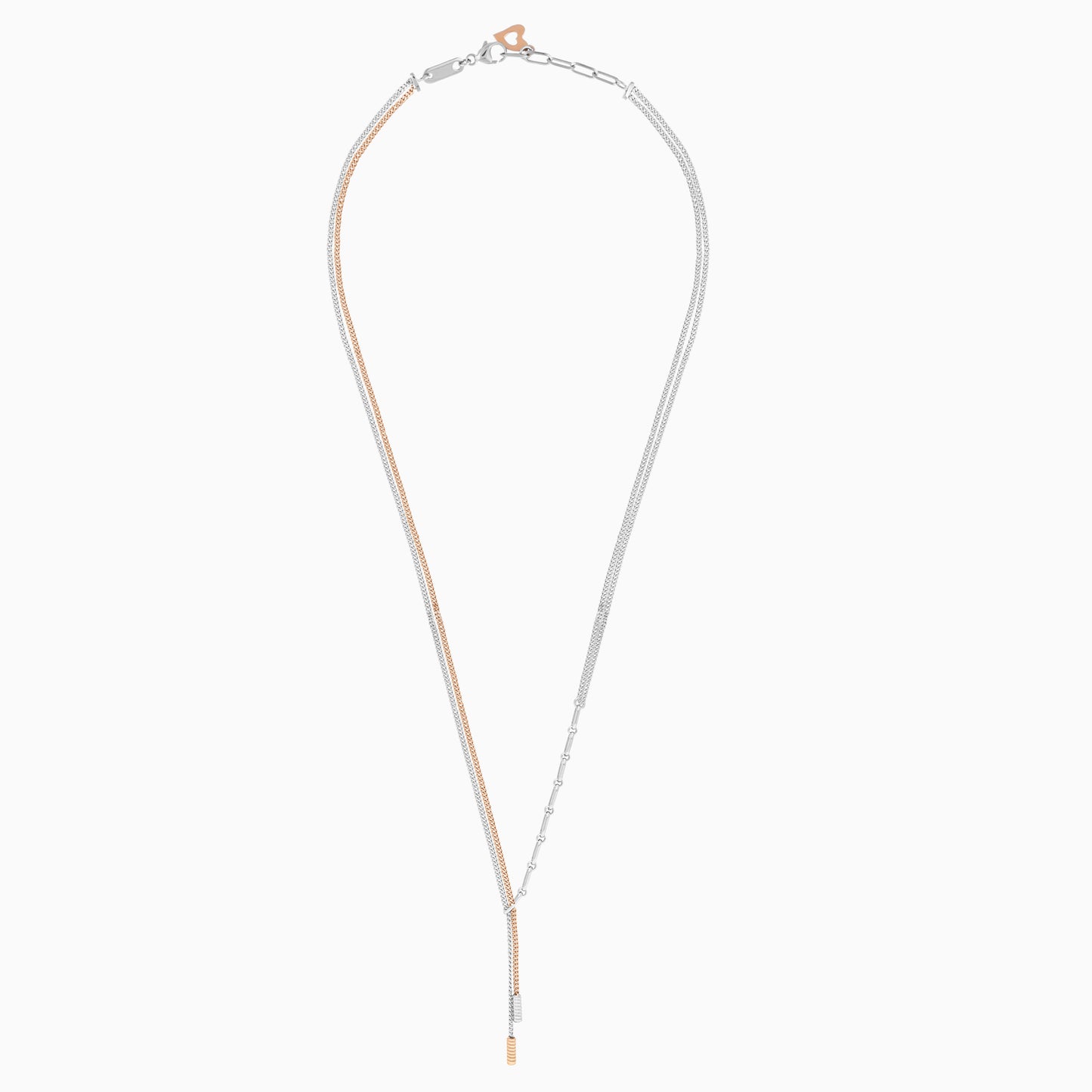 Platinum & 18k Rose Gold 2 Layer necklace