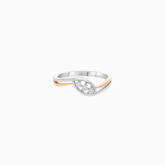 Platinum and 18k Rose Gold Natural Diamonds Ring - Evara