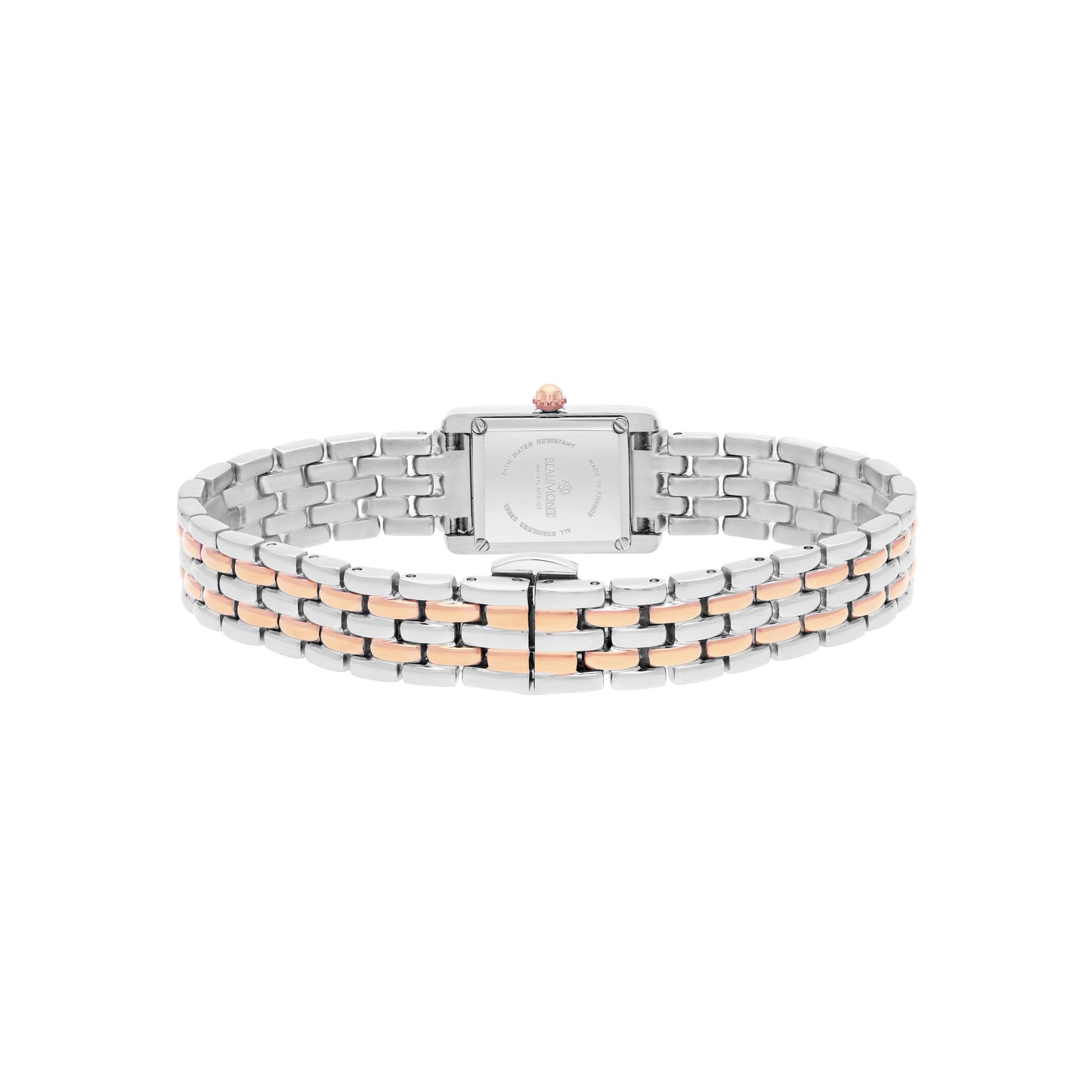 Rose & White Rectangle Quartz Beaumont Ladies Watch