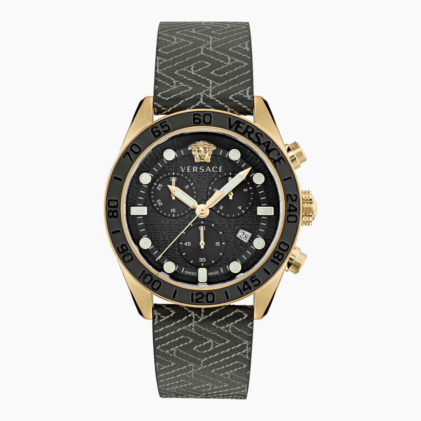 WATCH GRECA DOME CHRONO - VE6K IP2N CASE W/IPBLACK TOP RING