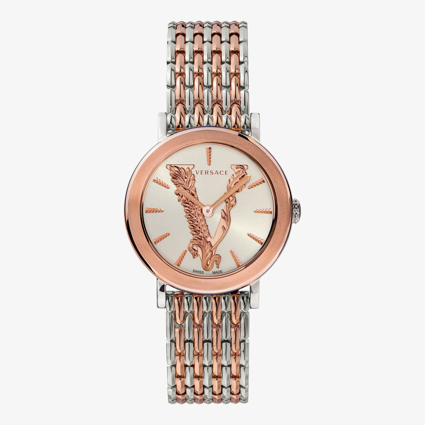 VERSACE WATCH VER.VIRTUS D/W-SIL B/BIC SS/5NIPRG - BICOLOR BAND