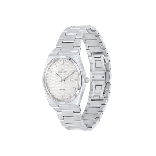 White Stainless Steel Quartz Beaumont Gents Watch