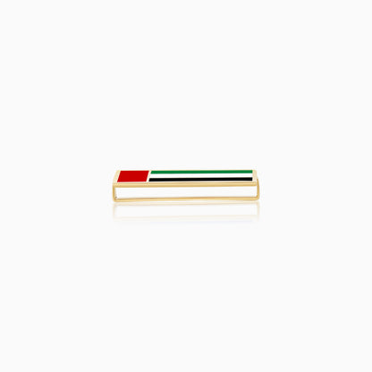 18k Yellow Gold Wearable Strap Accessory UAE Flag Pin