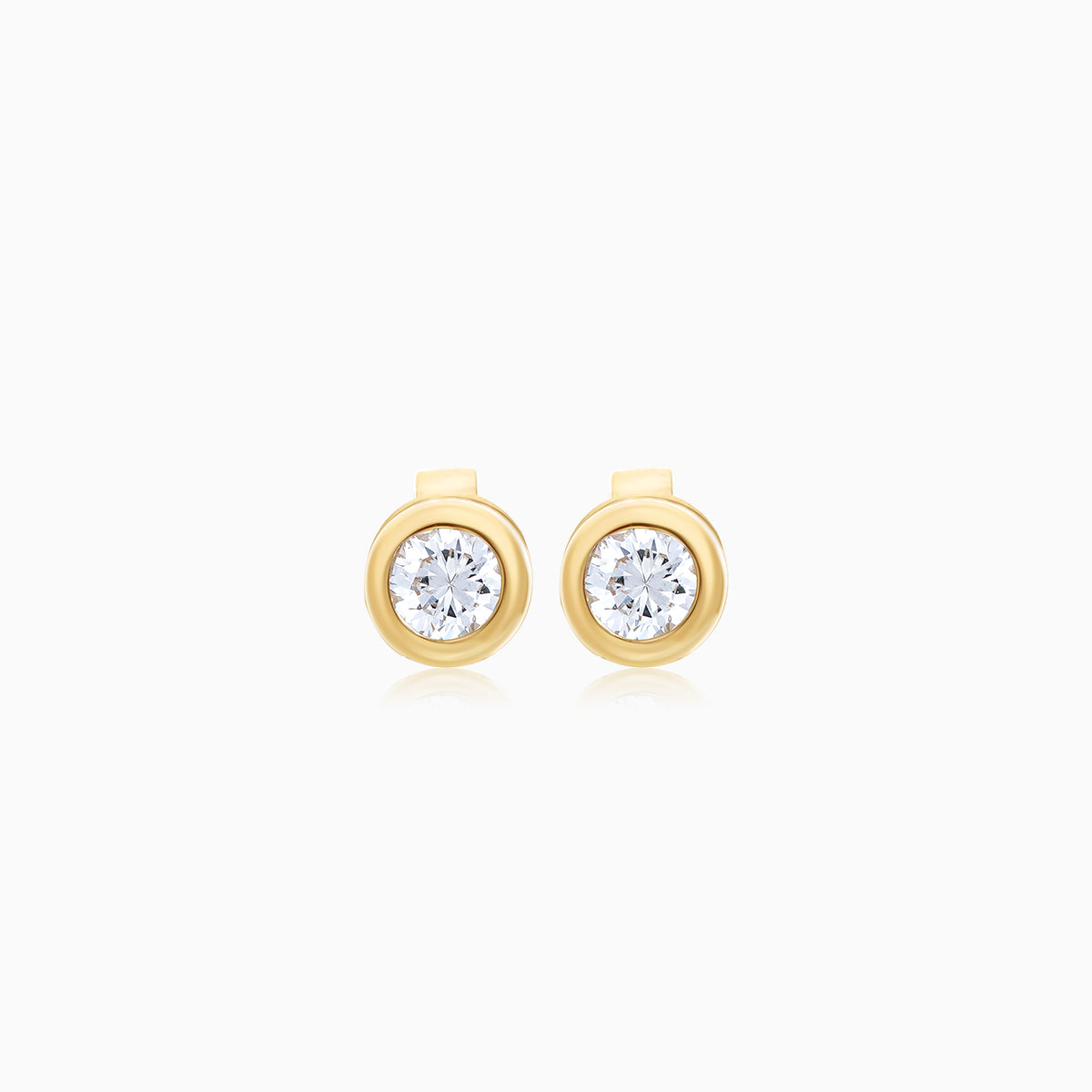 Filo 18k Yellow Gold Natural Diamonds Stud Earrings