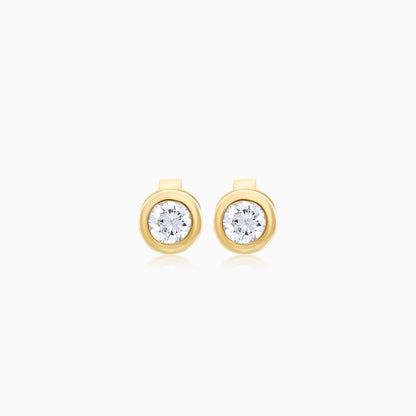 Filo 18k Yellow Gold Natural Diamonds Stud Earrings
