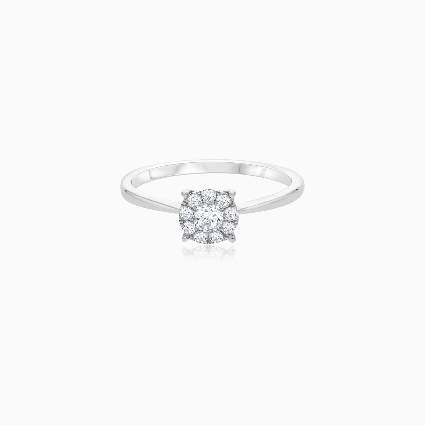 Elegant 18K White Gold Diamond Ring – 365 Collection