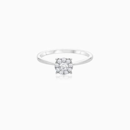 Elegant 18K White Gold Diamond Ring – 365 Collection