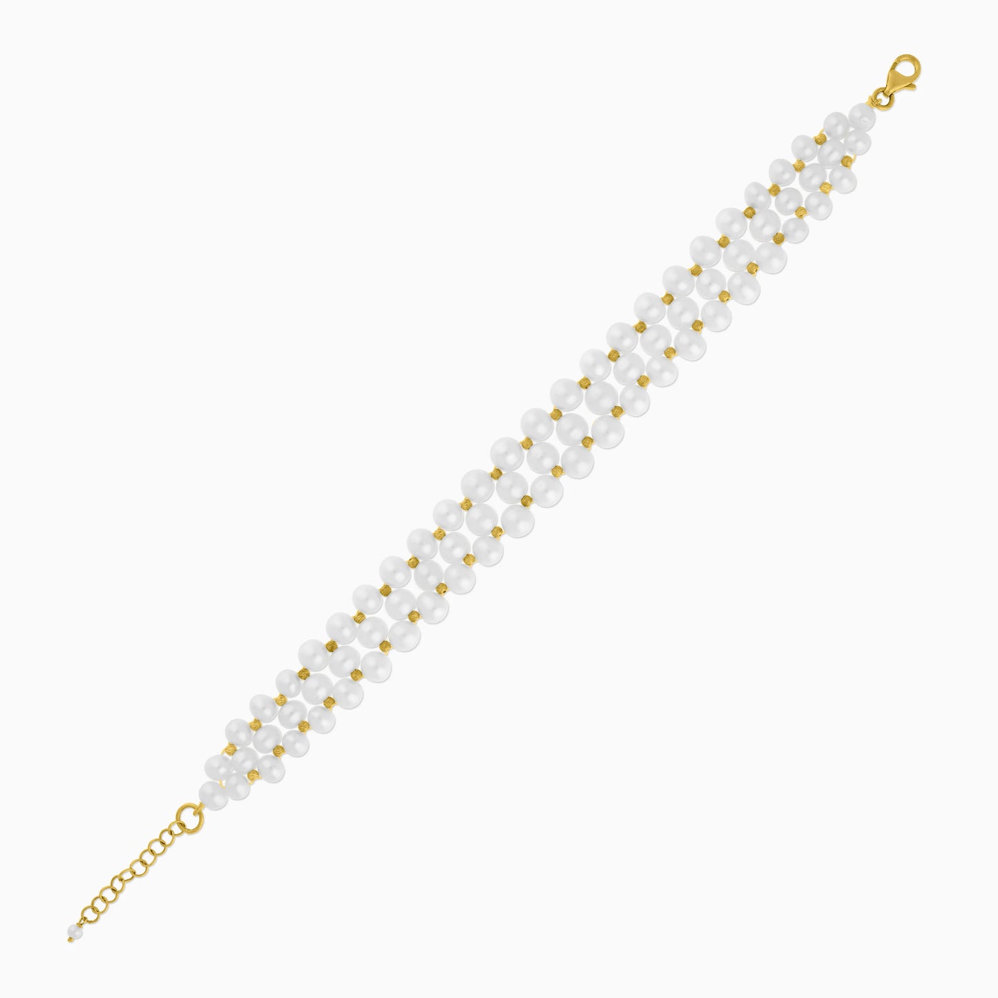 18K YELLOW GOLD BRACELET WITH PEARL