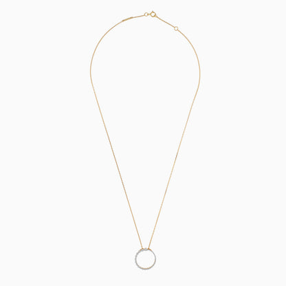 قلادة من الذهب الأصفر عيار 18 قيراطًا مرصعة بألماس طبيعي متدرج - مجموعة دنياتي