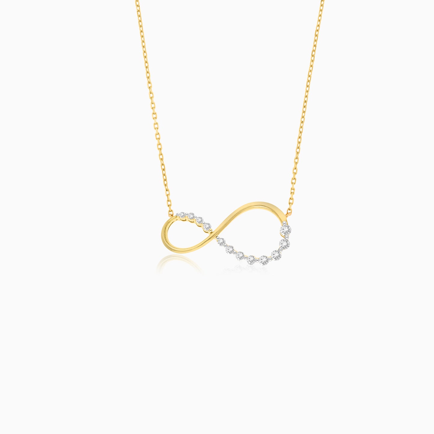 18K Yellow Gold Necklace Infinity shape from Dunyati collection