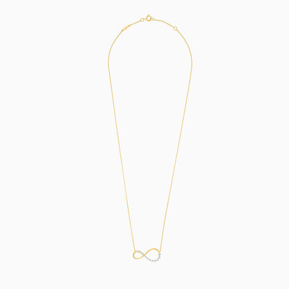 18K Yellow Gold Necklace Infinity shape from Dunyati collection