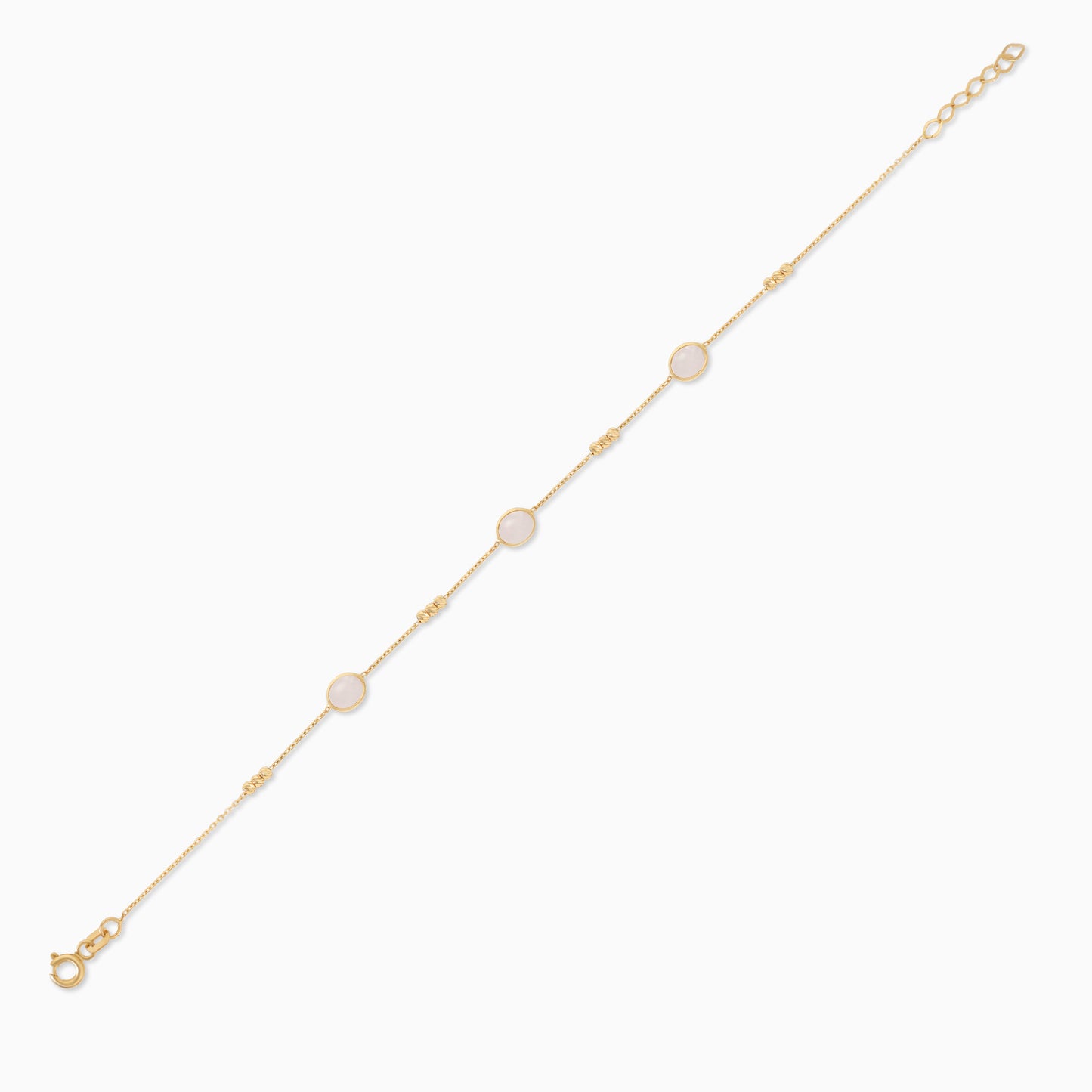 18K Yellow Gold Bracelet with Round Mother of Pearl Accents – Eclat Collection