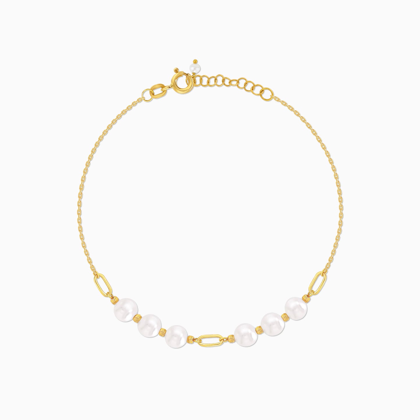 سوار من الذهب الأصفر عيار 18 قيراطًا مع اللؤلؤ – دانا