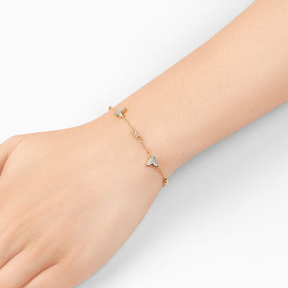 18K Yellow Gold Butterfly Bracelet with Mother of Pearl – Eclat Collection