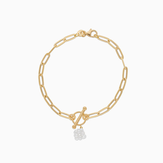 18K Gold Pearl Bracelet | Danah Timeless Elegance