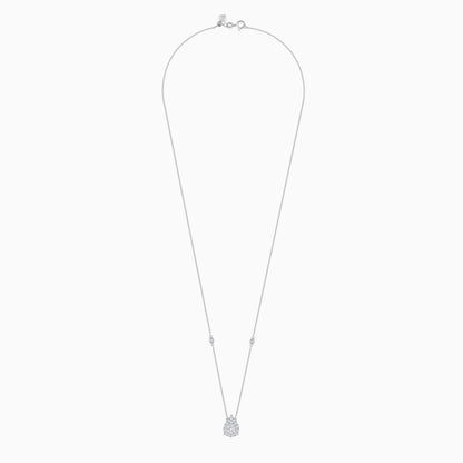 18K White Gold Natural Diamond Drop Necklace | 365 Collection