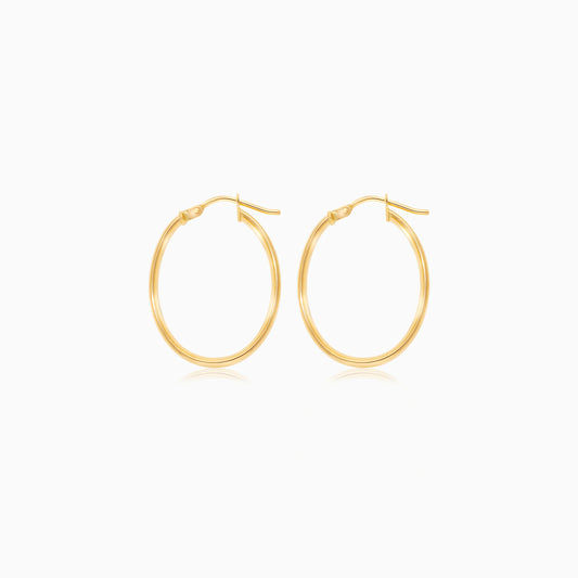 18K YELLOW GOLD EARRINGS IN OVAL SHAPE