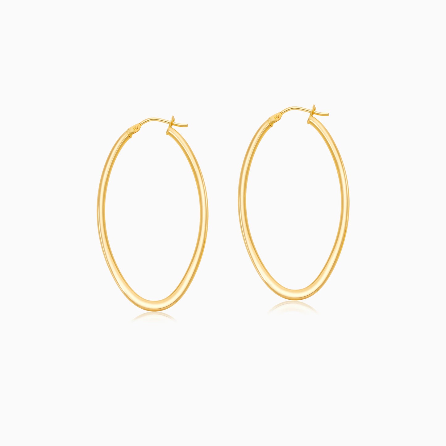 18K YELLOW GOLD EARRINGS IN OVAL SHAPE