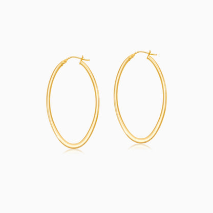 18K YELLOW GOLD EARRINGS IN OVAL SHAPE