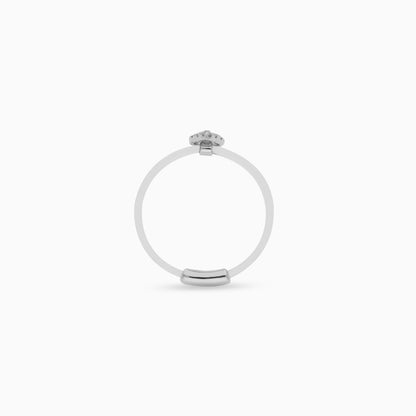 18K White Gold Fish Thread Ring – Floats Collection