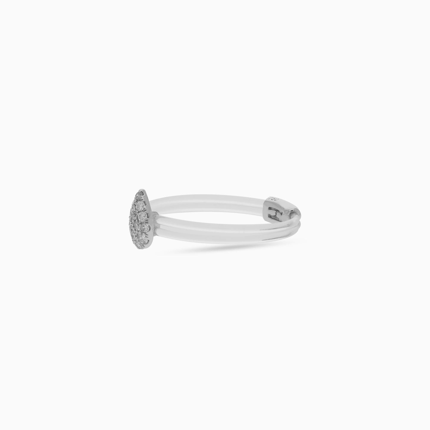 18K White Gold Fish Thread Ring – Floats Collection