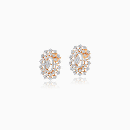 18K Gold Pair of Earrings with Natural Diamonds - Ada Collection