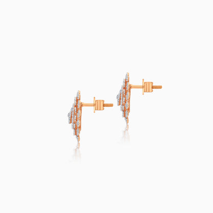 18K Gold Pair of Earrings with Natural Diamonds - Ada Collection