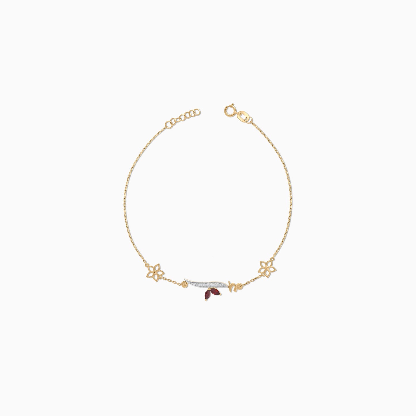 18K Yellow Gold Bracelet with Arabic Letter 'Alif' | Horoufi Diamond Collection