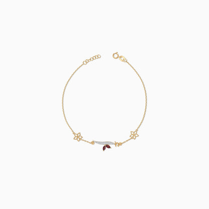 18K Yellow Gold Bracelet with Arabic Letter 'Alif' | Horoufi Diamond Collection