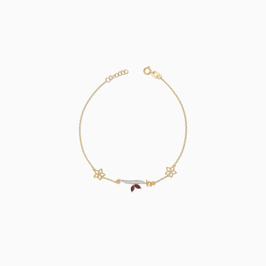 18K Yellow Gold Bracelet with Arabic Letter 'Alif' | Horoufi Diamond Collection
