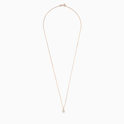 Unique 18k Rose Gold Necklace with Green Prasiolite Gemstone and Natural Diamond from the Colour Classic Collection