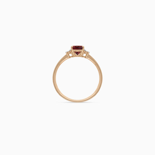 18k Rose Gold Garnet & Diamond Ring – Colour Classic Collection