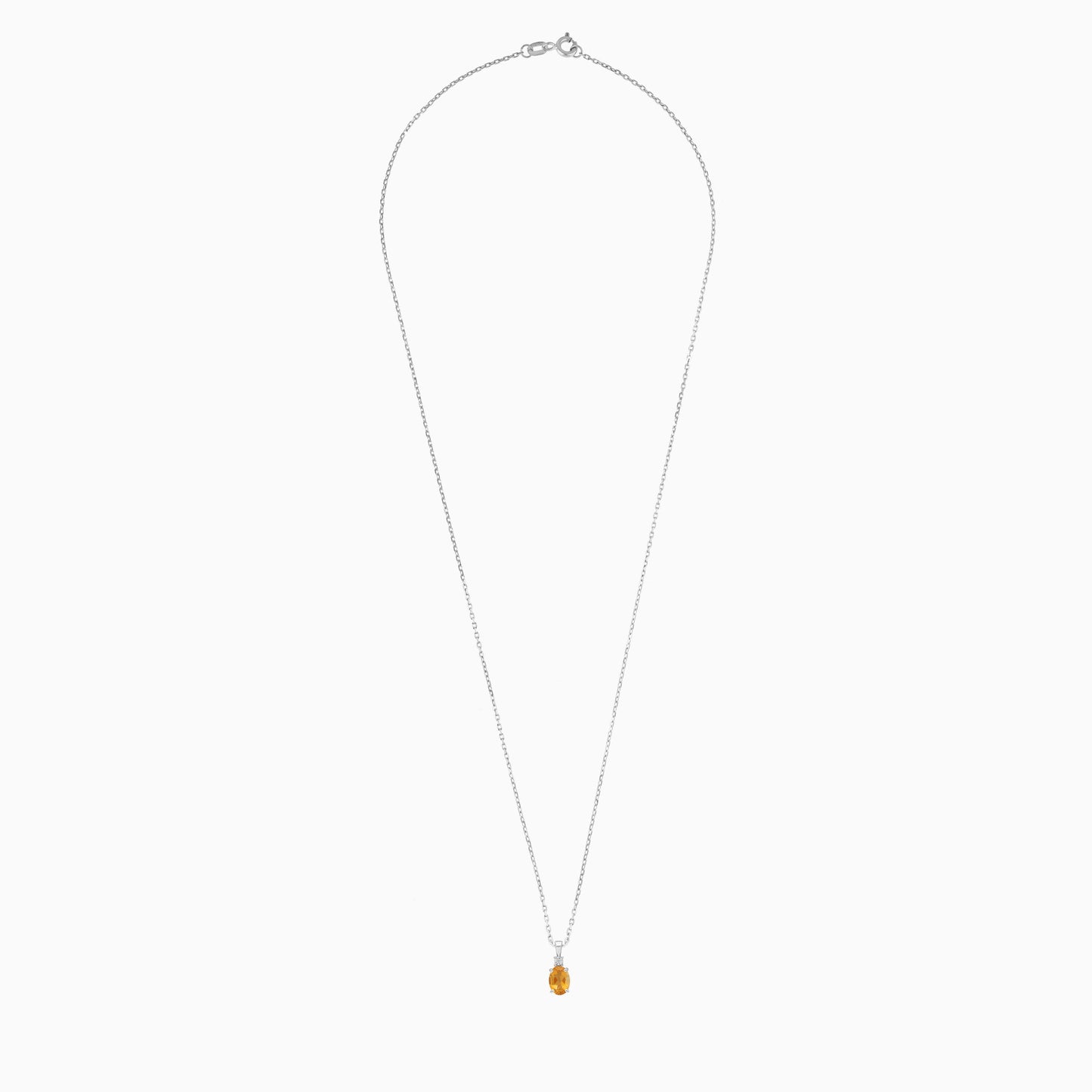18k Gold Citrine & Natural Diamonds Necklace | Colour Classic