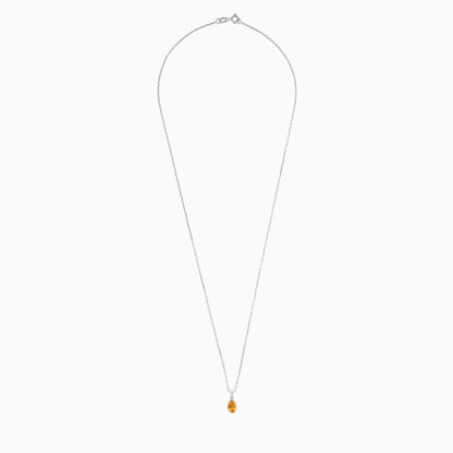 18k Gold Citrine & Natural Diamonds Necklace | Colour Classic