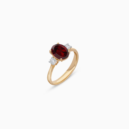 18k Rose Gold Garnet & Diamond Ring – Colour Classic Collection