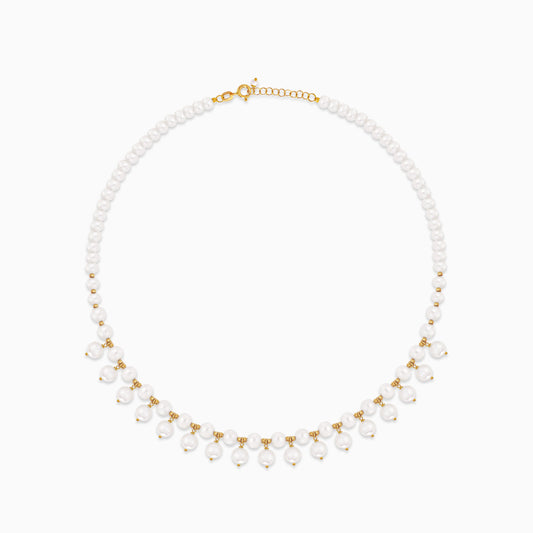 classic round pearl necklace with 18k yellow gold – from danah collection