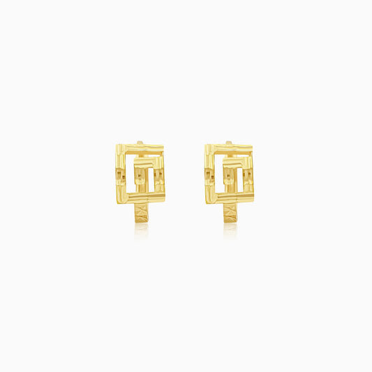 Refined Elegance 18k Yellow Gold Hoop Earrings