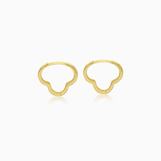Elegant Outline 18k yellow Gold Earrings