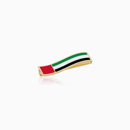 18k Yellow Gold Wearable Strap Accessory UAE Flag small Pin