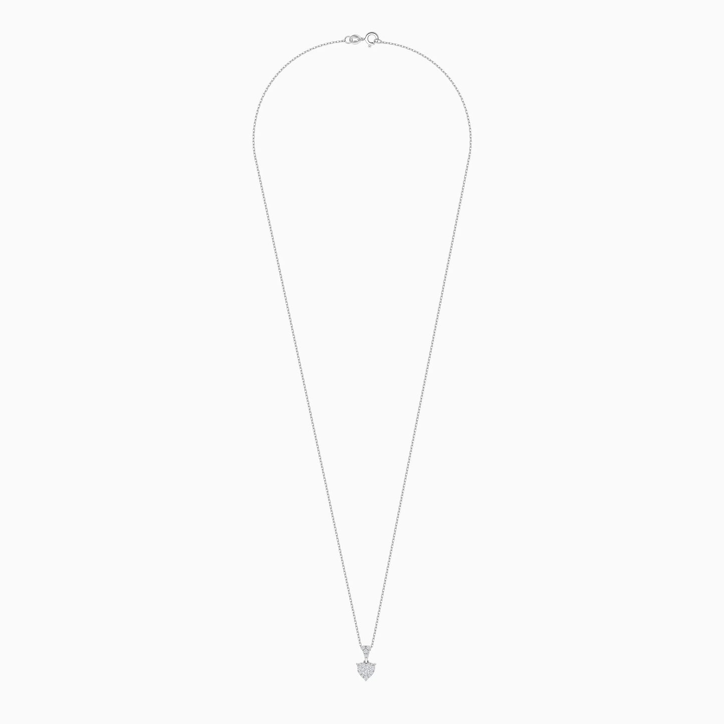 18K White Gold Diamond Heart Necklace – 365 Collection