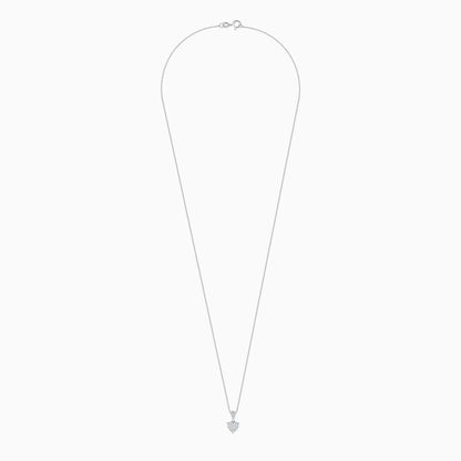 18K White Gold Diamond Heart Necklace – 365 Collection