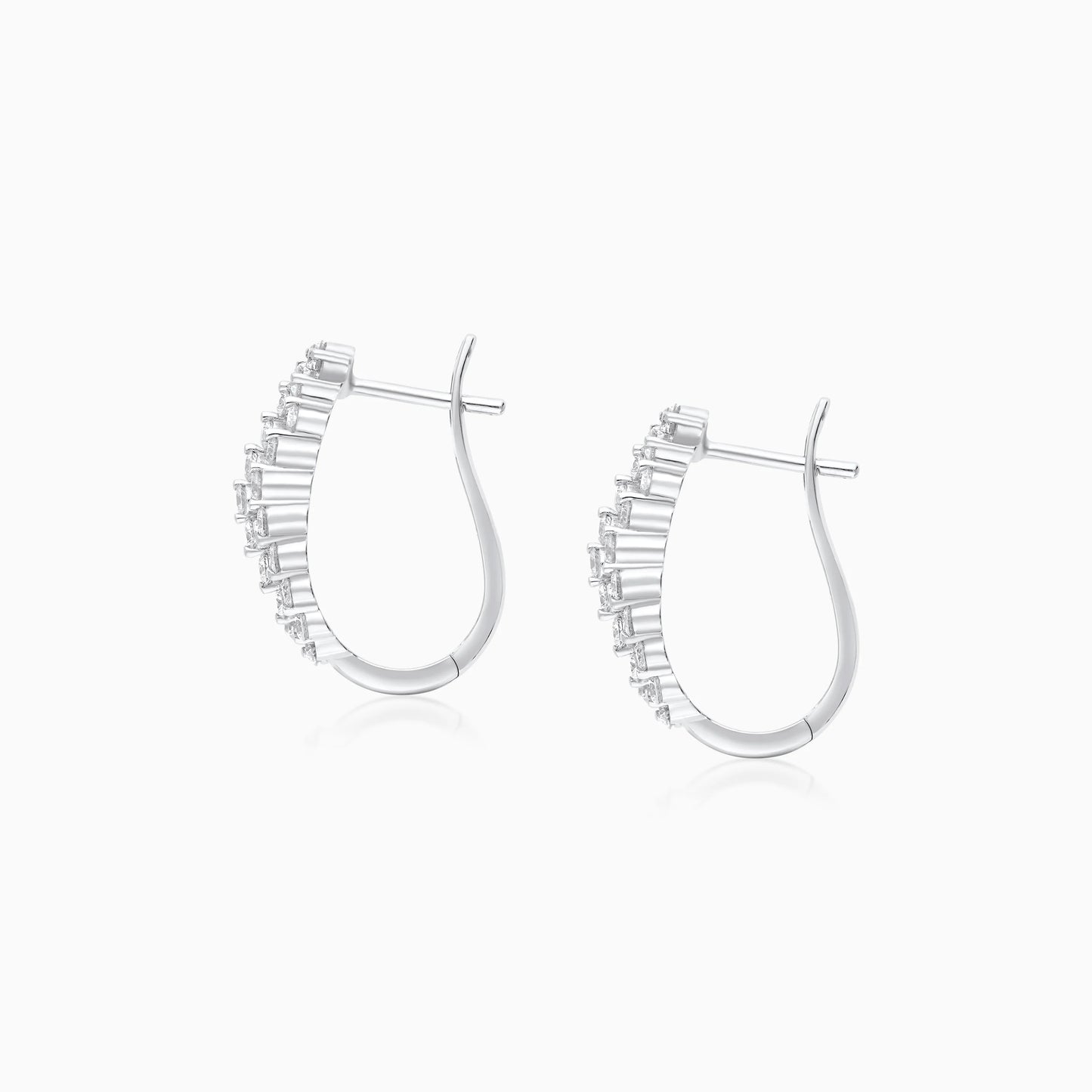 18K white gold earrings with natural diamonds - Scala