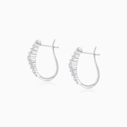18K white gold earrings with natural diamonds - Scala
